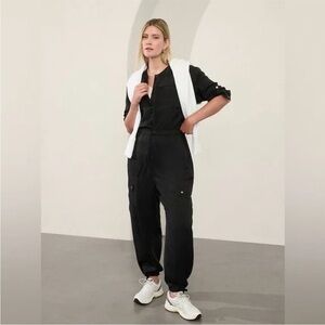 NWT! Athleta Black Celestial Utility Jumpsuit - Size Small Petite 🏋️